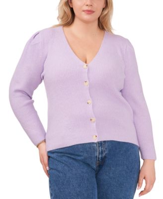 1.STATE - Plus Trendy Button-Front Cardigan