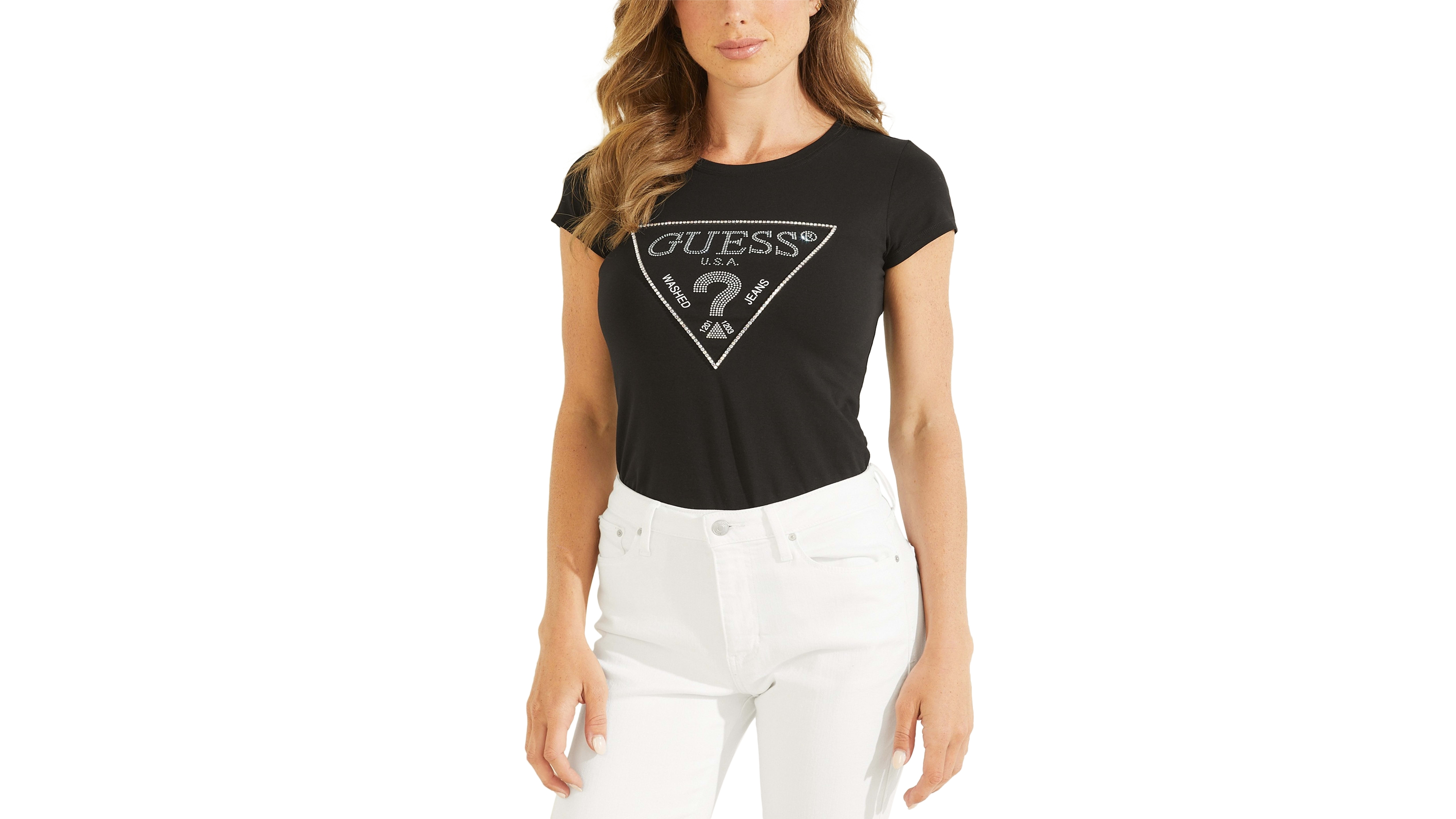 Guess Women's Embellished Logo T-Shirt