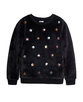 Epic Threads Big Girls Star Cozy Sweatshirt, Created For Macy's - Macy's