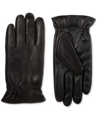 Isotoner Signature Men's Insulated Faux-Leather Touchscreen Gloves - Macy's