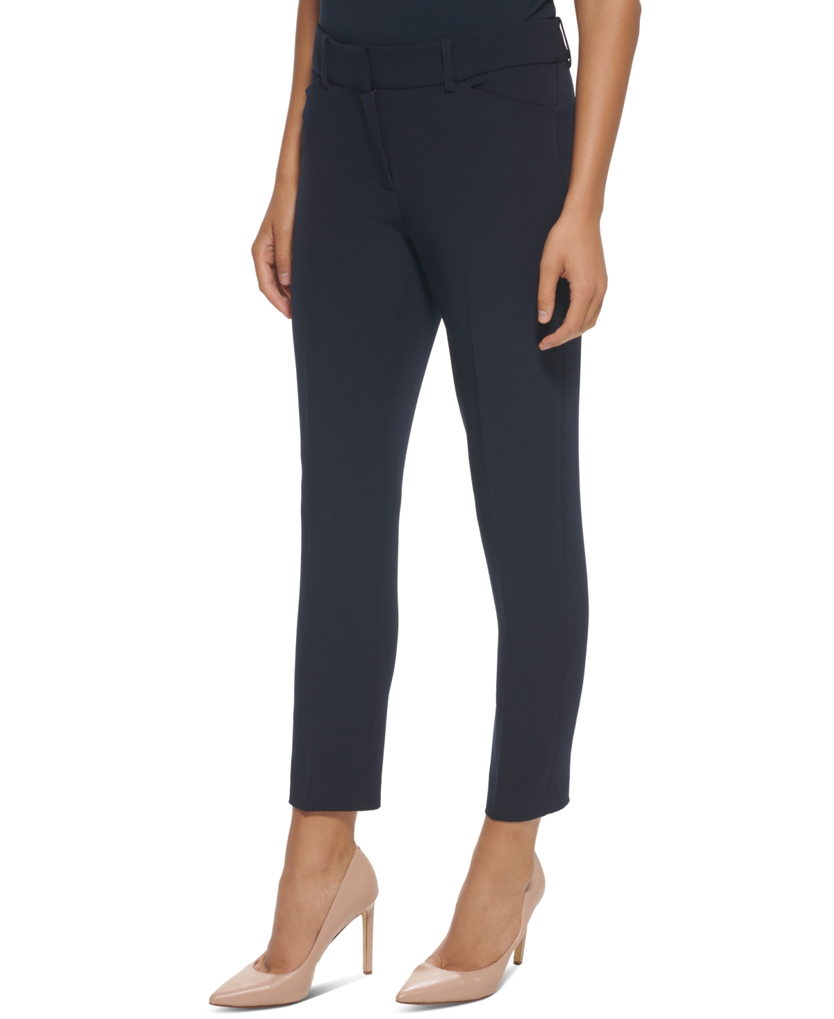 Tommy Hilfiger Women's Mid Rise Straight-Leg Flex Fit Pants