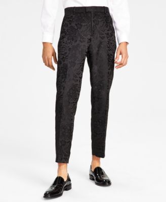 I.N.C. International Concepts - Men's Lacy Slim-Fit Floral Jacquard Suit Pants