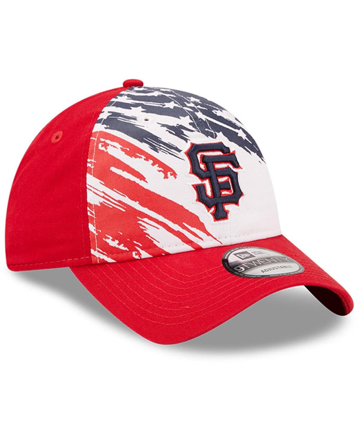 Shop New Era Men's  Red San Francisco Giants 2022 4th Of July 9twenty Adjustable Hat
