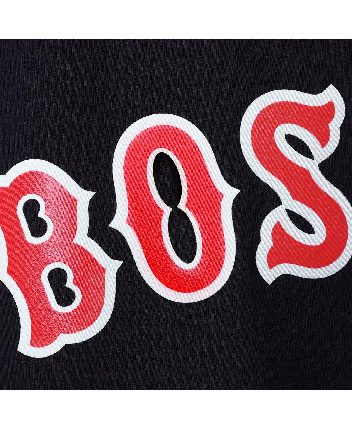 PRO STANDARD MEN'S PRO STANDARD NAVY, RED BOSTON RED SOX TAPING T-SHIRT 