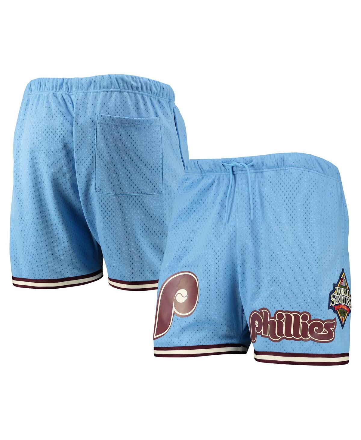 Pro Standard Men's  Light Blue Philadelphia Phillies 2008 World Series Logo Mesh Shorts