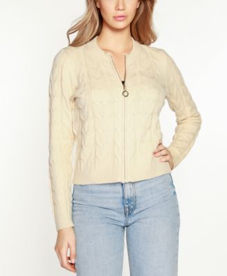 Petite Cable-Knit Full-Zip Sweater 