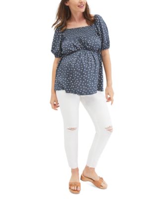 Jessica Simpson - Maternity Smocked Peasant Top