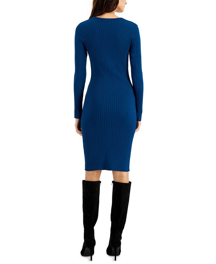 Taylor Women's BoatNeck LongSleeve Ribbed Sweater Dress Macy's