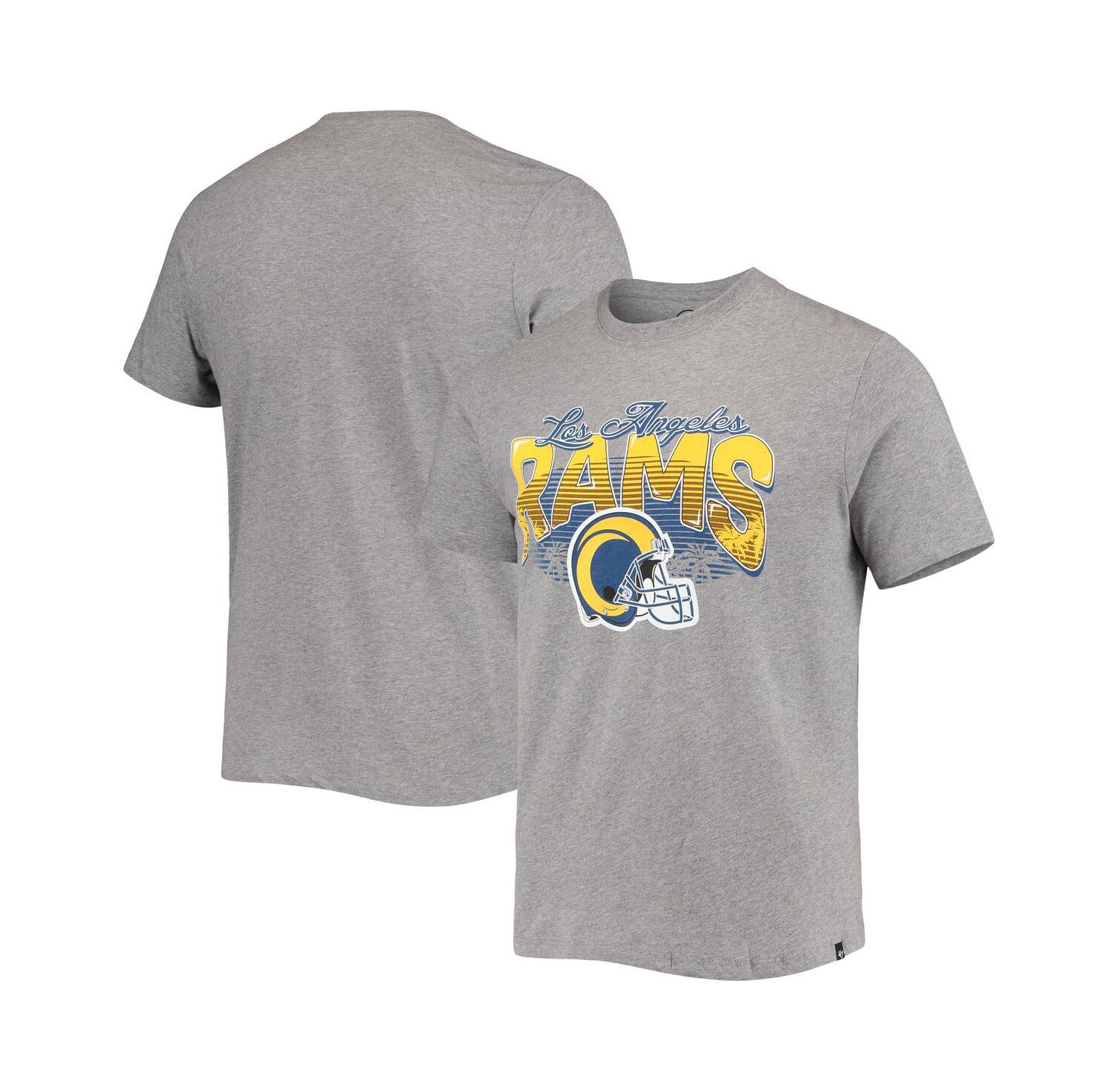 Men's '47 Heathered Gray Los Angeles Rams Super Rival Team T-shirt