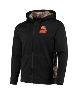 Men's Black, Realtree Camo Cleveland Browns Decoy Tech Fleece Full-Zip Hoodie