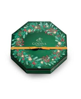 Godiva Holiday Assorted G Cube Truffle Tin, 50 Piece
