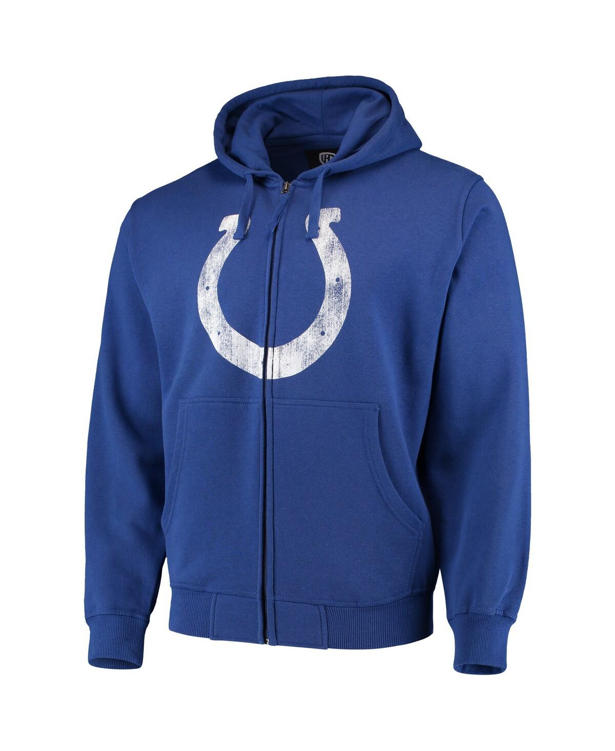 G-III SPORTS BY CARL BANKS MEN'S G-III SPORTS BY CARL BANKS ROYAL INDIANAPOLIS COLTS PRIMARY LOGO FULL-ZIP HOODIE 