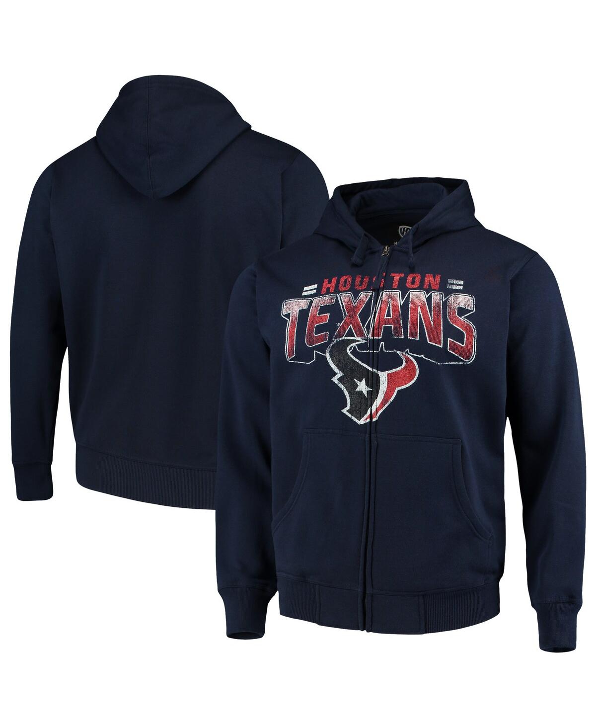 G-III SPORTS BY CARL BANKS MEN'S G-III SPORTS BY CARL BANKS NAVY HOUSTON TEXANS PERFECT SEASON FULL-ZIP HOODIE 