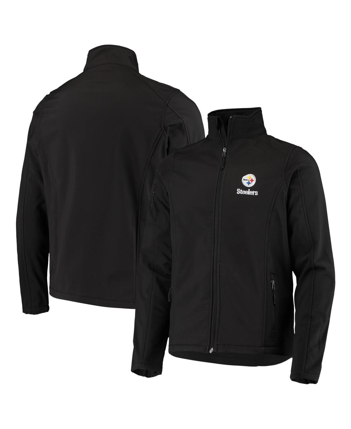 Dunbrooke Men's  Black Pittsburgh Steelers Big And Tall Sonoma Softshell Full-zip Jacket In Black