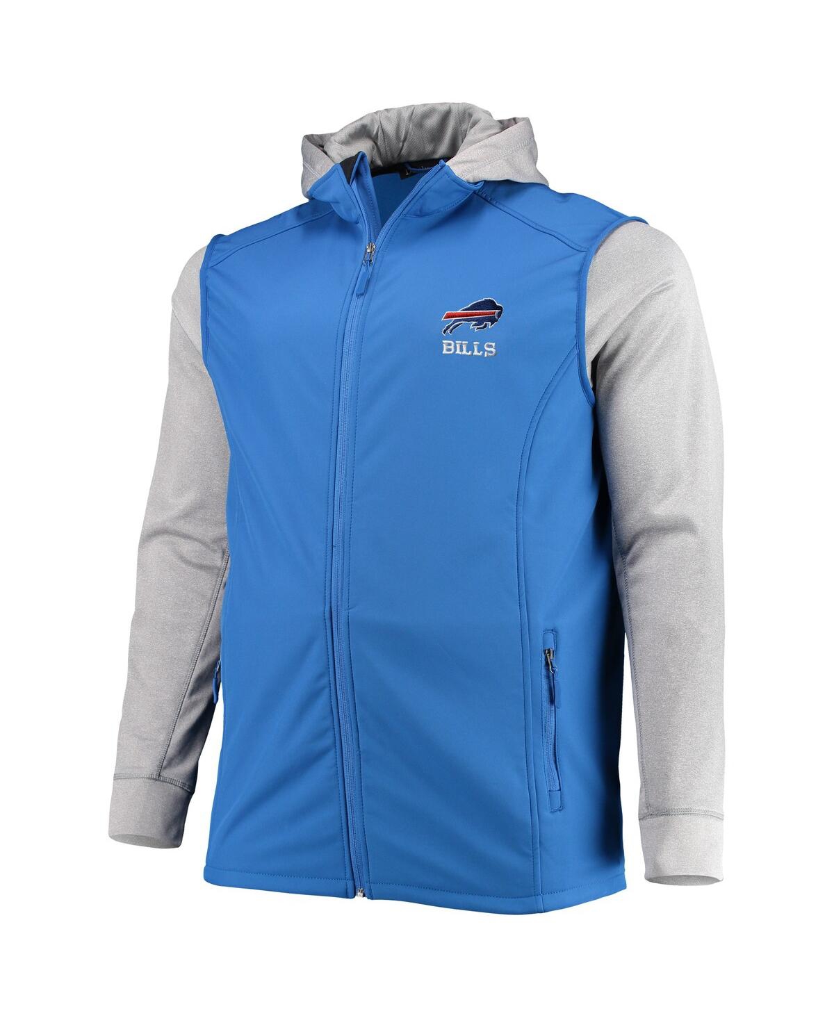 Dunbrooke Men's  Royal And Gray Buffalo Bills Big And Tall Alpha Full-zip Hoodie Jacket In Royal,gray