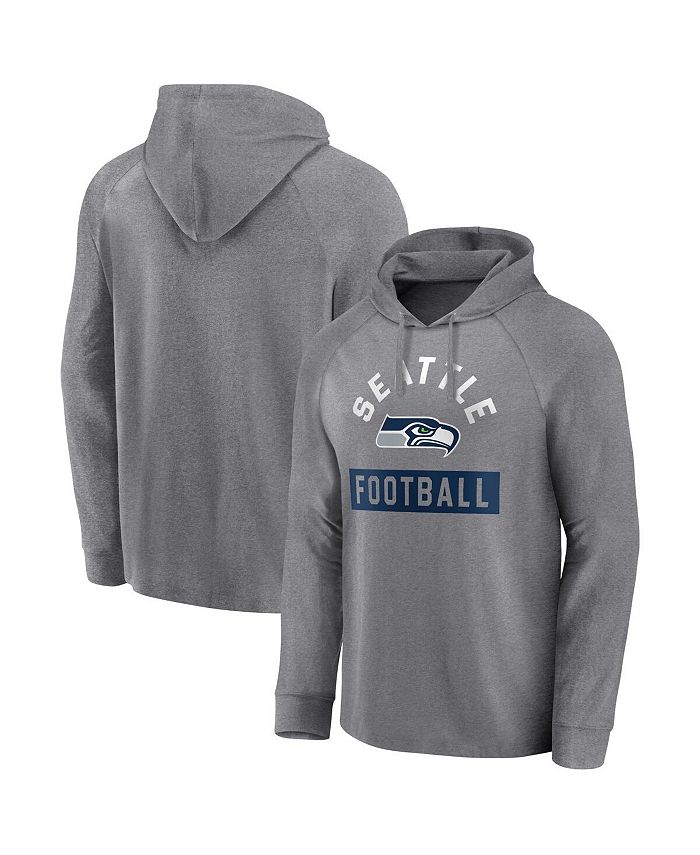 Nike Seattle Seahawks Gridiron Full Zip Cotton Hoodie - Heather Black