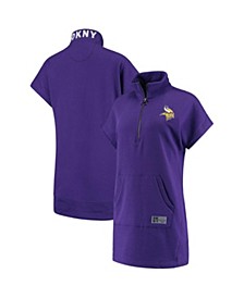 Women's Purple Minnesota Vikings Naomi Quarter-Zip Sneaker Dress