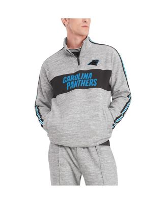 Men's Heathered Gray Carolina Panthers Mario Quarter-Zip Jacket