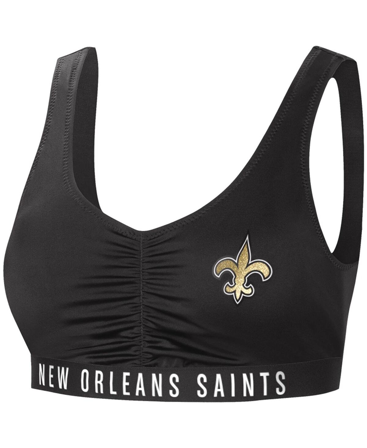 G-iii 4her By Carl Banks Women's  Black New Orleans Saints All-star Bikini Top