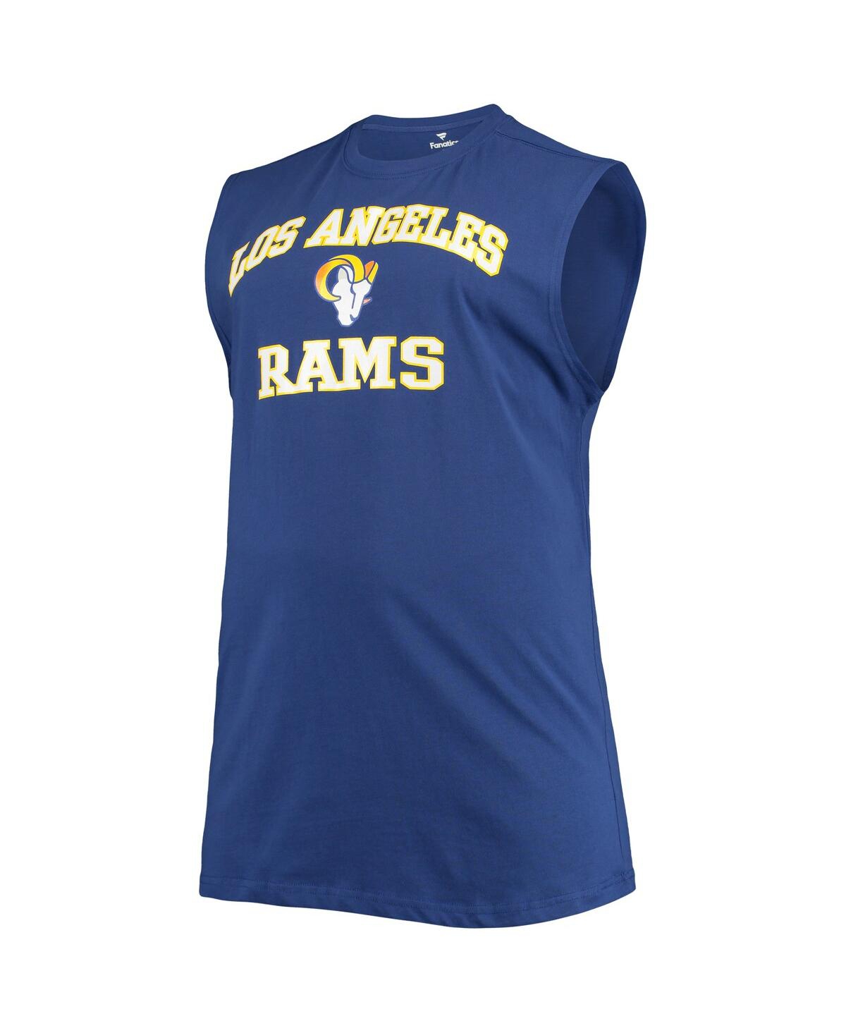 Shop Profile Men's Royal Los Angeles Rams Big And Tall Muscle Tank Top