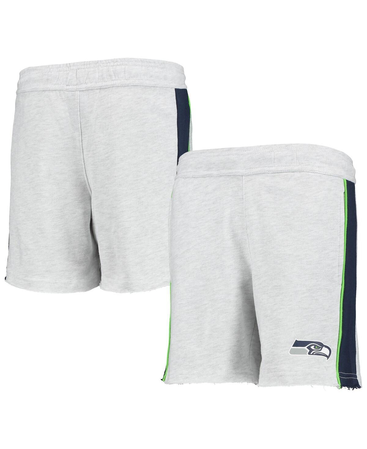 Shop Outerstuff Big Boys Heathered Gray Seattle Seahawks Wingback Shorts