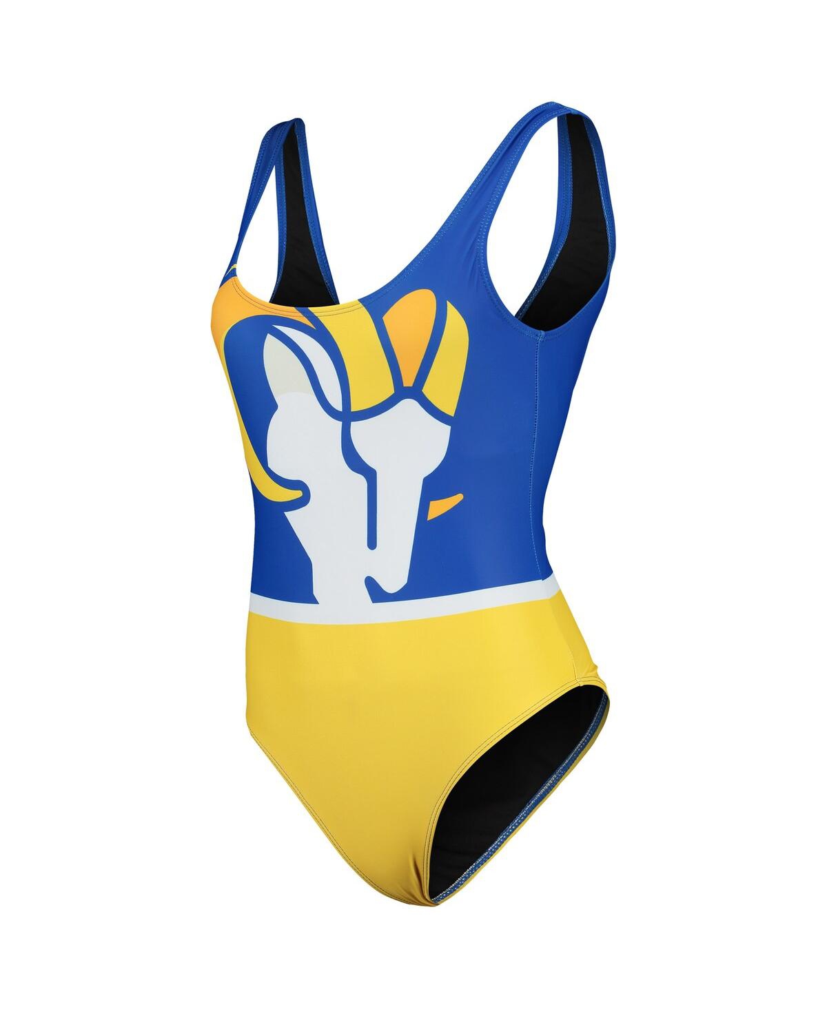 Shop Foco Women's  Royal Los Angeles Rams Team One-piece Swimsuit