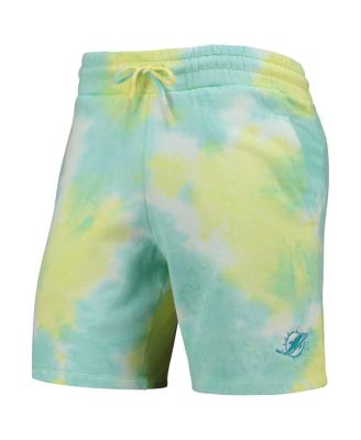 Men's White Miami Dolphins Tie-Dye Shorts