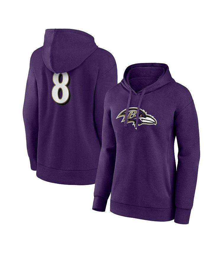Fanatics Womens Lamar Jackson Purple Baltimore Ravens Player Icon Name And Number Pullover
