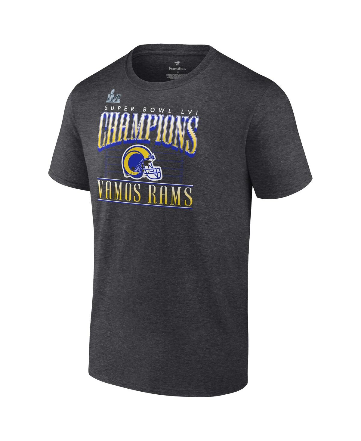 Men's FanaticsLos Angeles Rams Super Bowl Lvi Champions Hometown Game Plan T-shirt - Heathered Charcoal