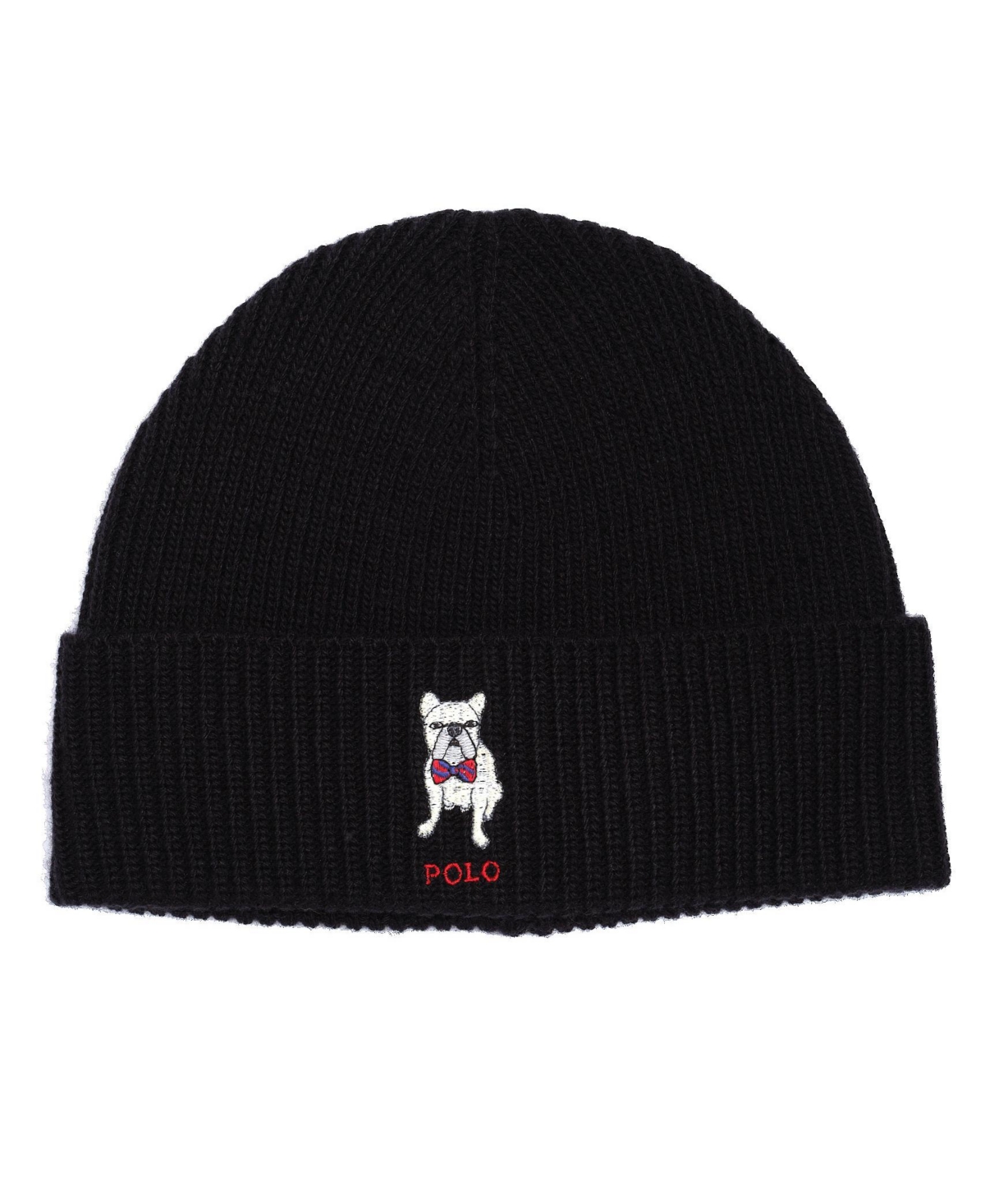 Polo Ralph Lauren Men's Embroidered Frenchie Beanie In Polo Black