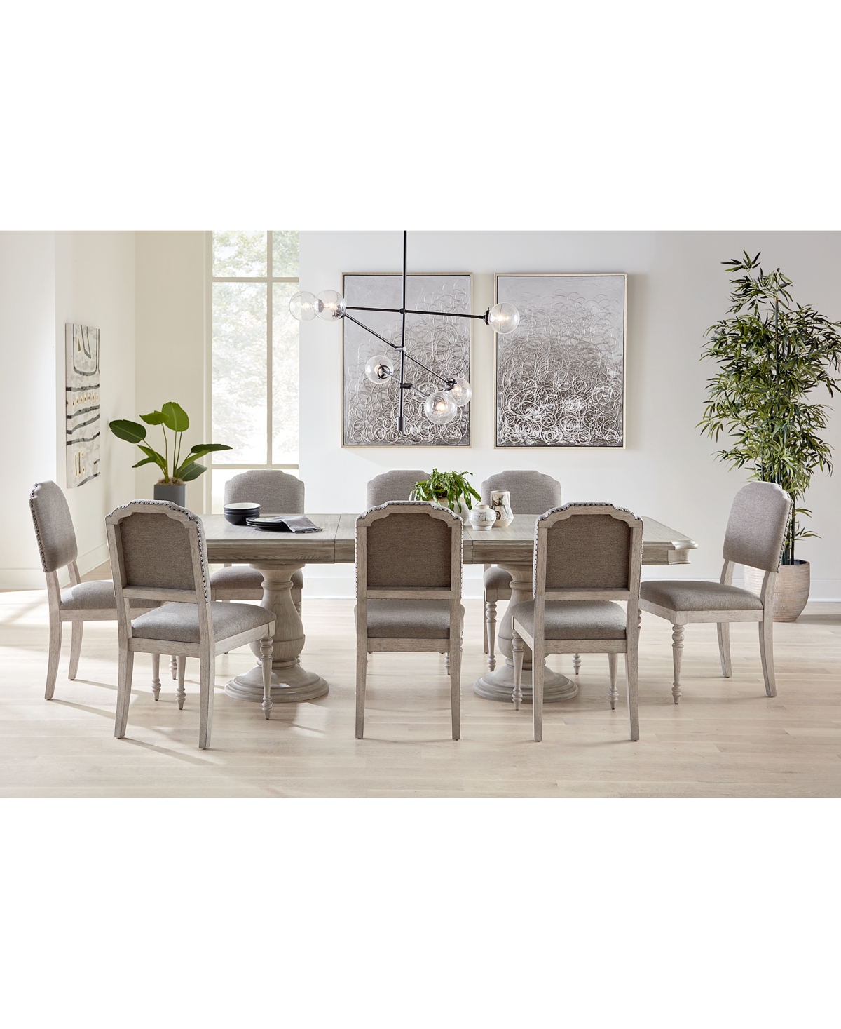13052948 Anniston Dining 9-Pc. Set (Table, 8 Side Chairs) sku 13052948