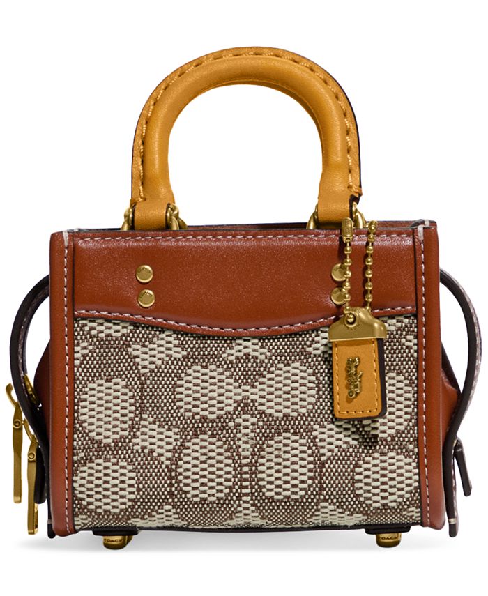 COACH Signature Textile Jacquard Micro Rogue & Reviews - Handbags &  Accessories - Macy's