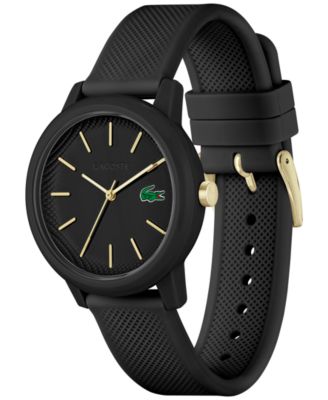 Women's L.12.12 Black Silicone Strap Watch 36mm