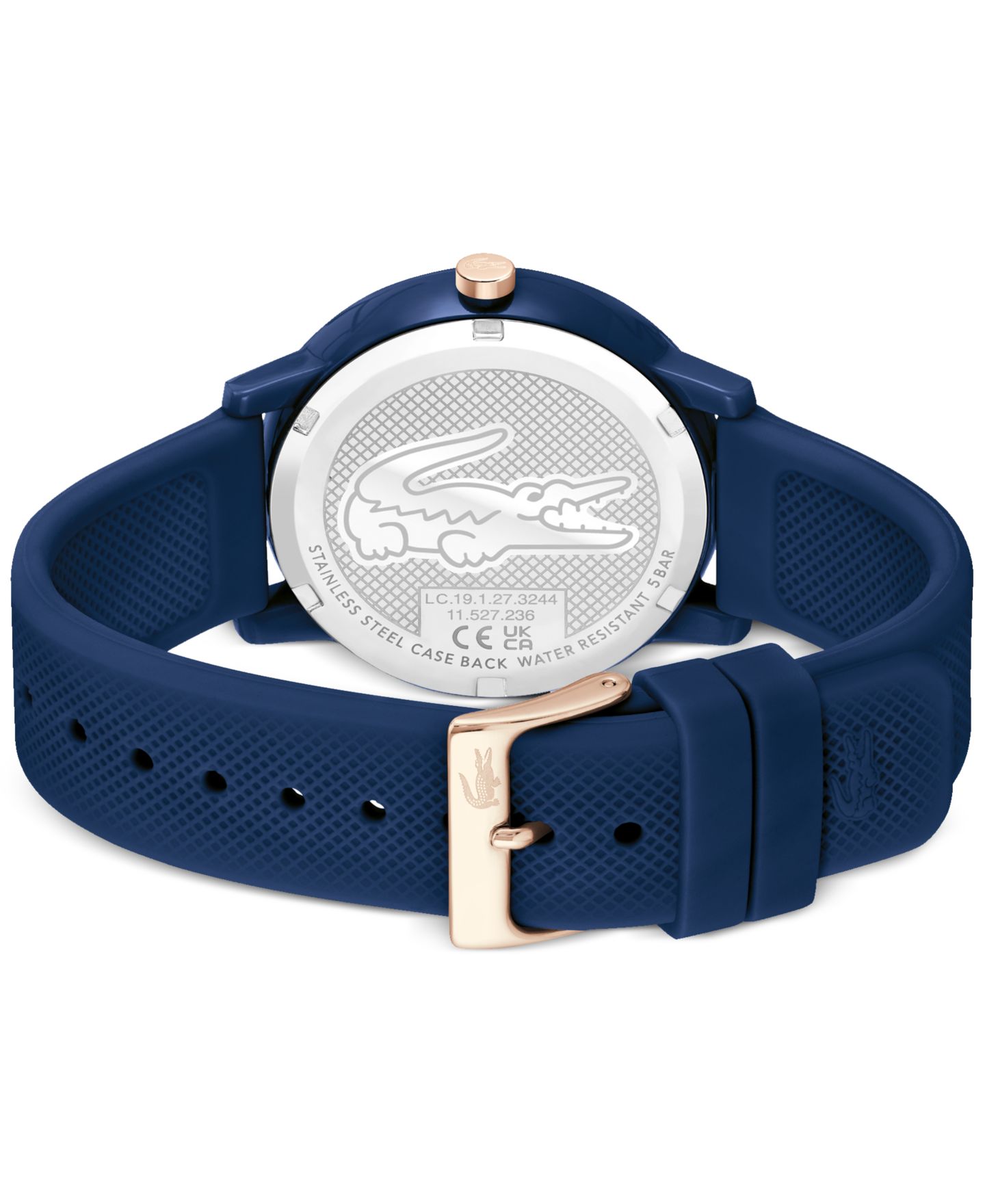 Мужские часы Lacoste L.12.12 Navy Silicone Strap Watch 42mm — фото 3
