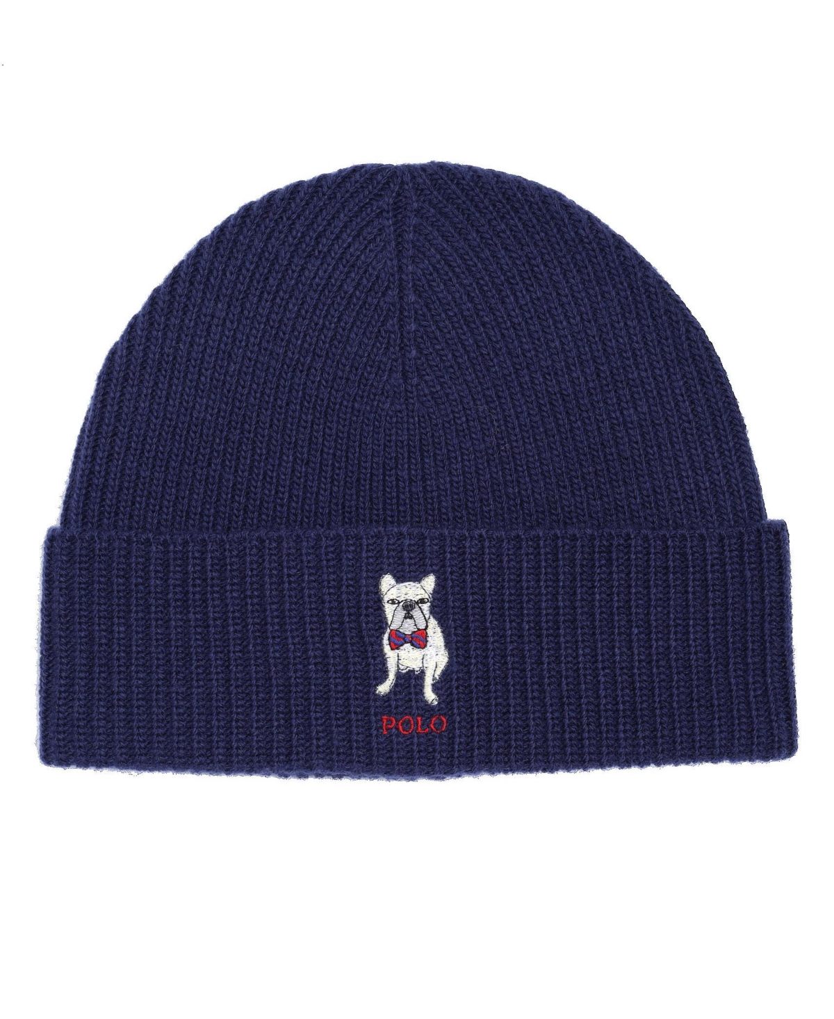 Polo Ralph Lauren Men's Embroidered Frenchie Beanie In Newport Navy