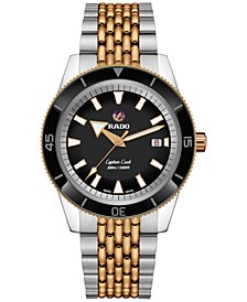 Men's Swiss Automatic Captain Cook Two Tone Stainless Steel Bracelet Watch 42mm