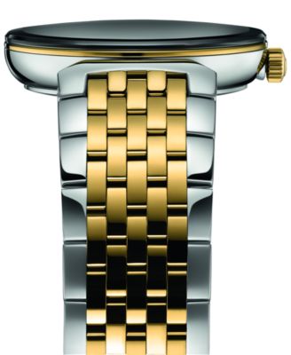 Women's Swiss Florence Classic Diamond Accent Two Tone Stainless Steel Bracelet Watch 30mm