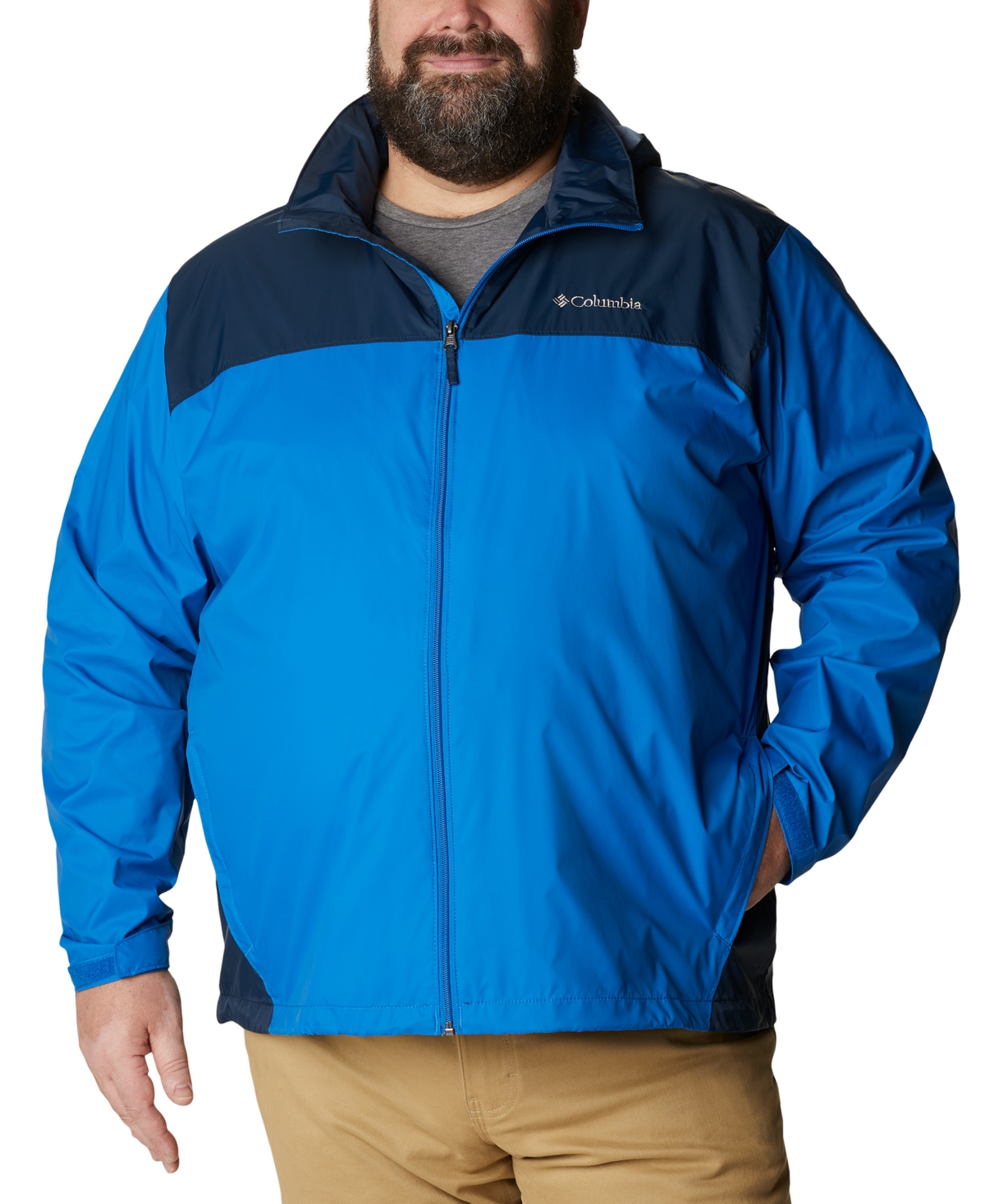 Shop Columbia Men's Big & Tall Glennaker Lake Rain Jacket In Blue Jay, Navy
