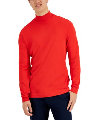 Men's Solid Mock Neck Shirt, Created for Macy's