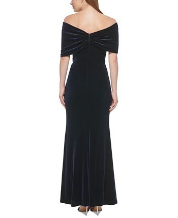 Vince Camuto Women s Velvet Off The Shoulder Gown Macy s