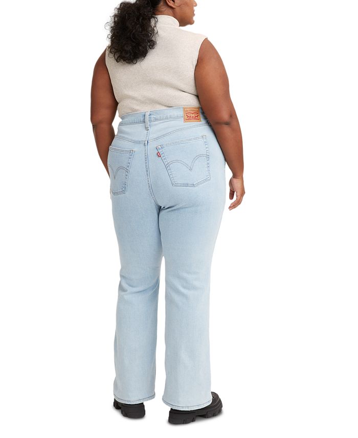 Levi's Trendy Plus Size Cotton Ribcage High-Rise Jeans & Reviews - Jeans - Plus  Sizes - Macy's
