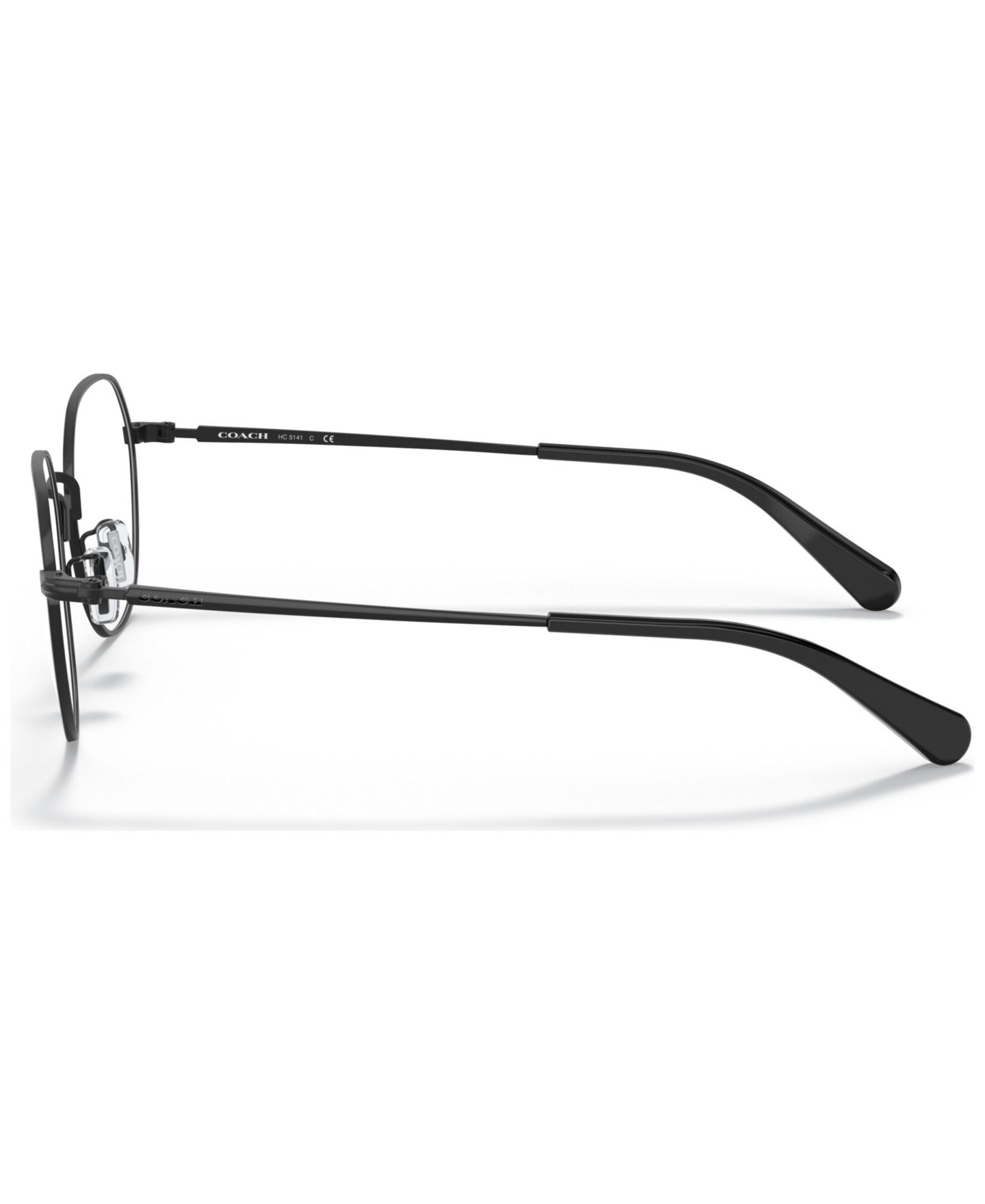 Мужские очки COACH Man Round Metal HC5141 Eyeglasses, цвет: Атласный чёрный — фото 4