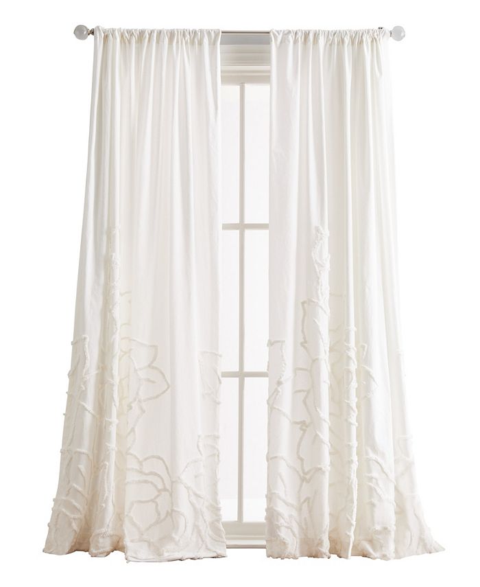 Peri Home Chenille Rose Pole Top 2Piece Curtain Panel Set, 50" x 108" Macy's