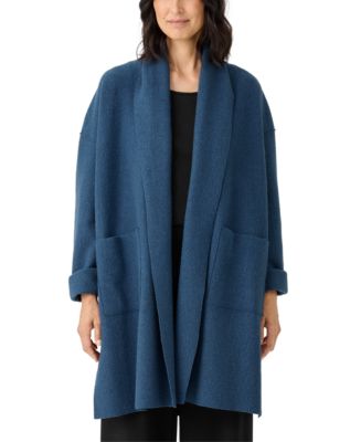 マディソンブルー　ウール100%　COMPACT WOOL TWILL CPO Women's Navy Storm System Wool Mac With Detachable Liner