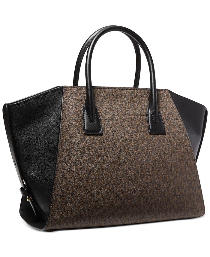 Michael Kors Signature Avril Large Top Zip Satchel & Reviews Handbags