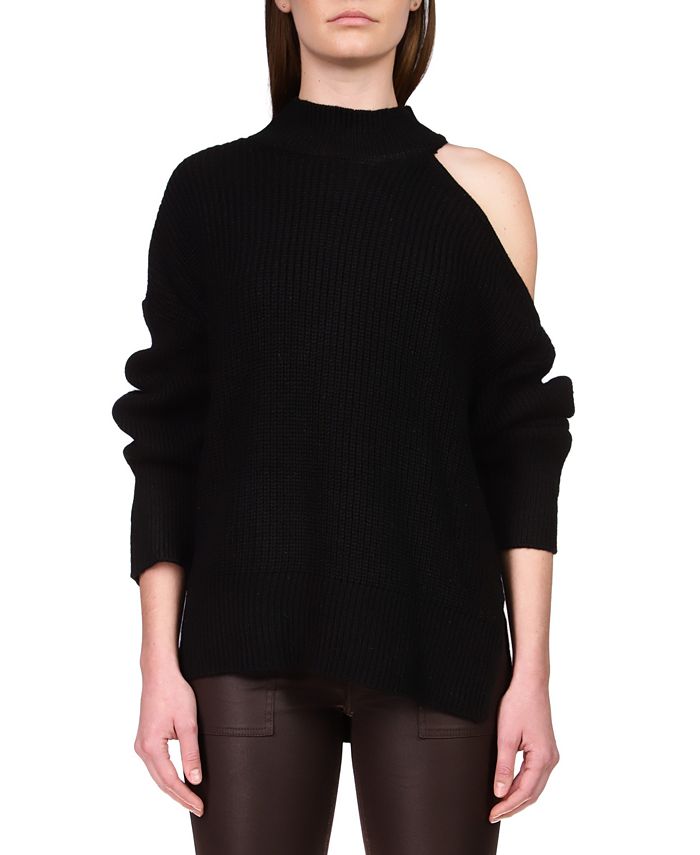 Sanctuary Women s One Cold Shoulder Long Sleeve Sweater Macy s