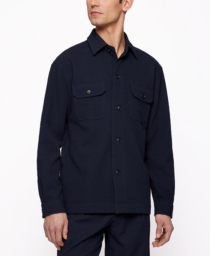 Hugo Boss BOSS Men's Relaxed-Fit Overshirt & Reviews - Hugo Boss - Men - Macy's