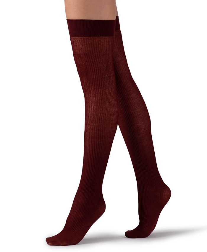 Merino Wool Red Colored Tights