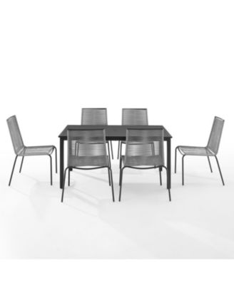 Fenton 7 Piece Outdoor Wicker Metal Dining Set