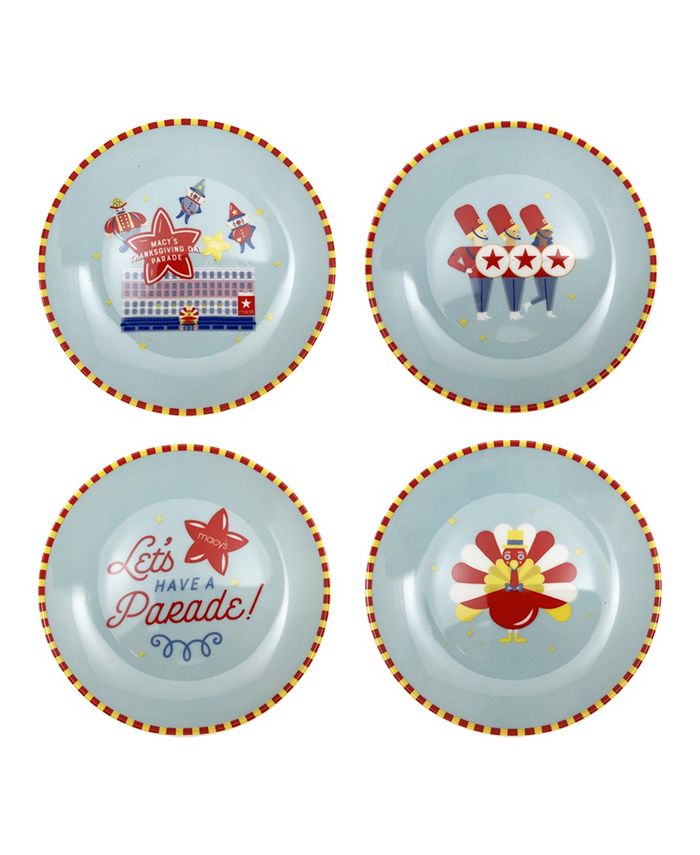 Rosanna 2022 Assorted Designs Set of 4 Appetizer Plates Macy's